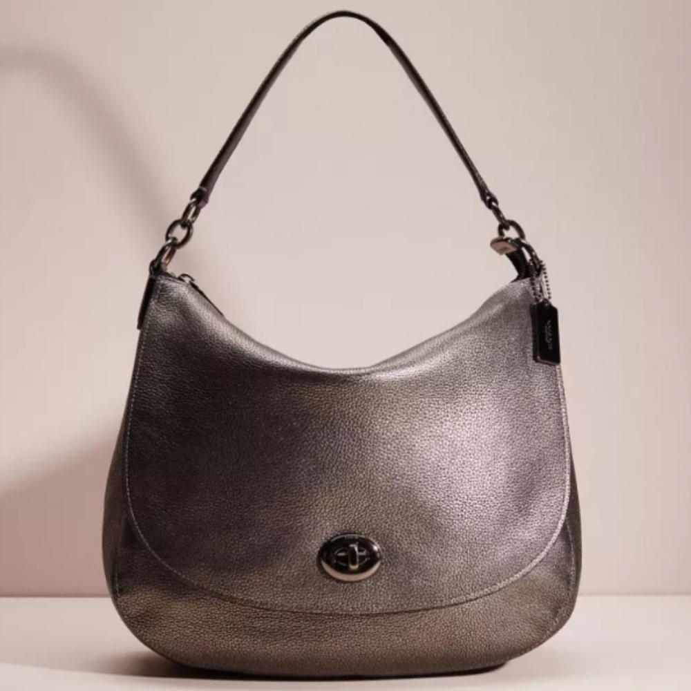 Coach Turnlock Hobo gunmetal/pewter